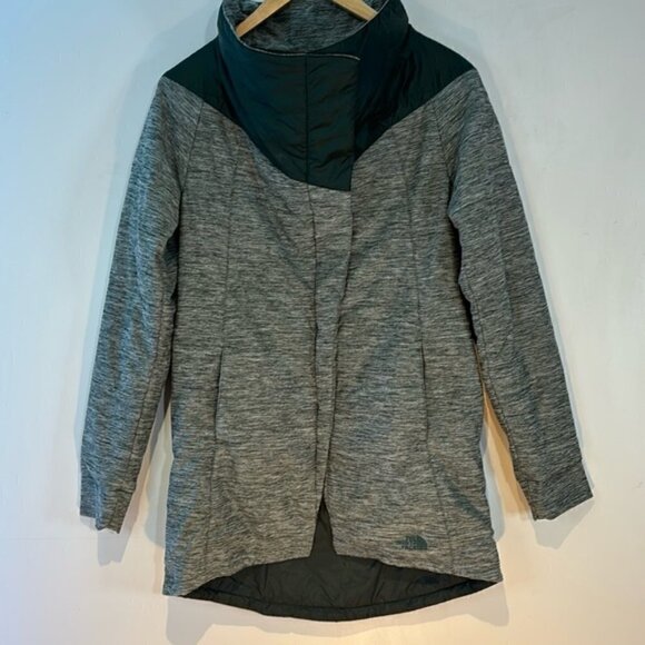 The North Face Women’s Long Pseudio Cowlneck Full Zip Green Puffer Jacket XS - Picture 3 of 12